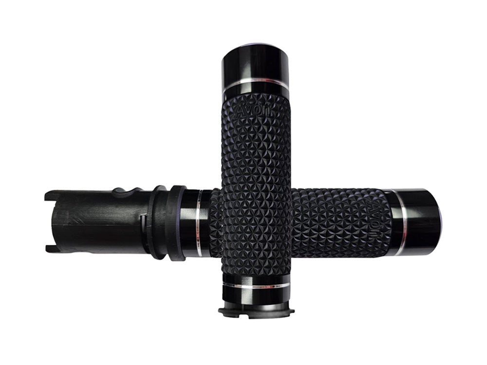 K25 Handgrips - Black. Fits CVO Touring 2023up, Street Glide & Road Glide 2024up, Touring 2025up & Softail 2025up