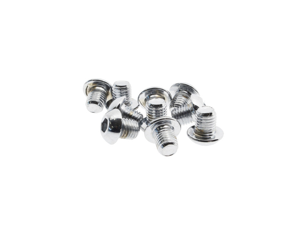 5/16-24 x 3/8in. UNF Button Head Allen Bolts - Chrome. Pack 10.