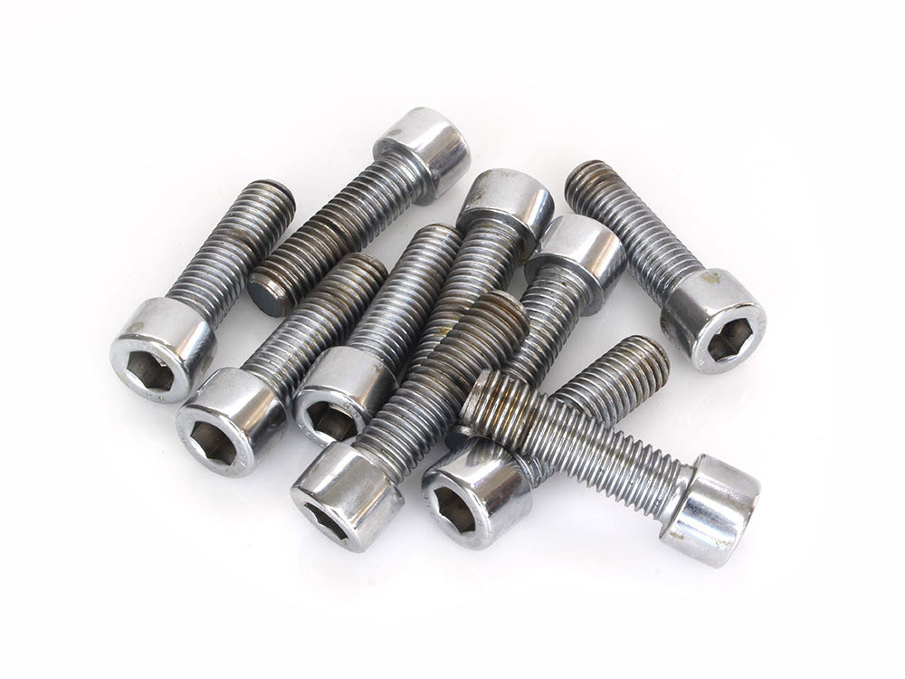 1/2-13 x 1-3/4in. UNC Polished Socket Head Allen Bolts - Chrome. Pack 10.
