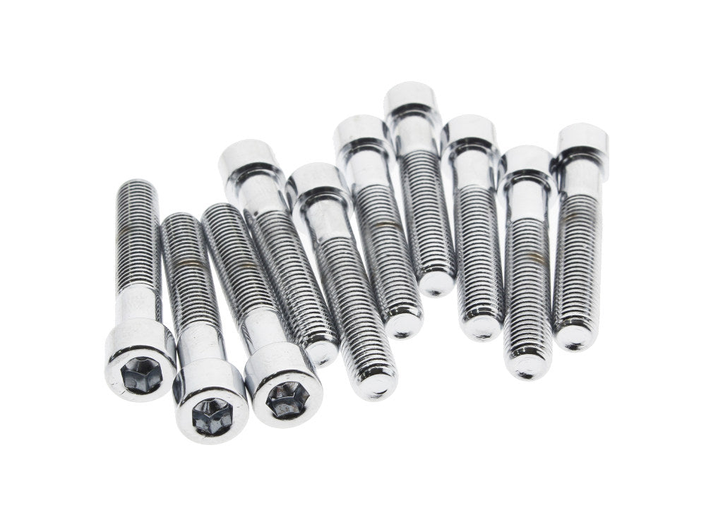 1/4-28 x 1-1/2in. UNF Polished Socket Head Allen Bolts - Chrome. Pack 10.
