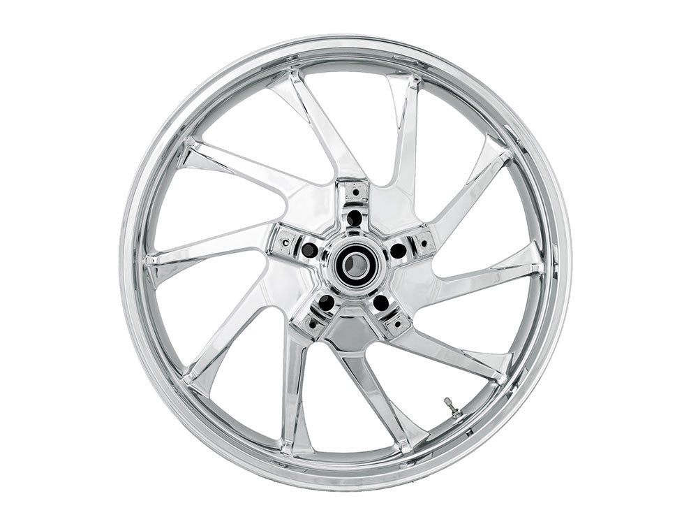 21in. x 3.50in. wide Hurricane 3D Wheel with Front Hub - Chrome. Fits Touring 2008up with ABS