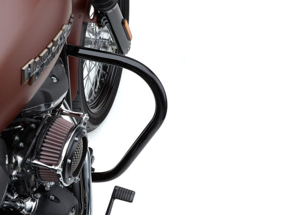 Engine Guard Freeway Bar - Black. Fits Softail Street Bob & Low Rider 2018up & Standard 2020up.
