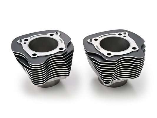 128ci Big Bore Kit with Highlighted Fins - Black. Includes CP Carrillo 11.0:1 Compression Piston Kit. Fits Milwaukee-Eight 2017up 114ci or 117ci Engine