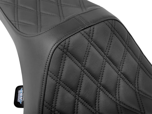 Predator 3 Dual Seat with Black Double Diamond Lattice Stitch. Fits CVO Touring 2023up, Street Glide & Road Glide 2024up, Touring 2025up