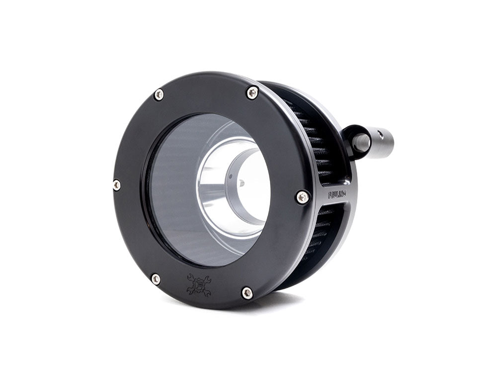 BA Air Cleaner Kit - Black with Clear Cover. Fits Touring 2008-2016, Softail 2016-2017, CVO Softail 2011-2017 & Dyna Low Rider S 2016-2017 with Throttle-by-Wire