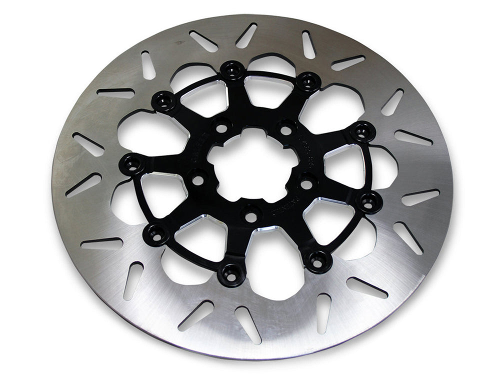 11.8in. Front Standard Round Floating Disc Rotor - Contrast Cut. Fits Dyna 2006-2017, Softail 2015up, Sportster 2014-2021 & Some Touring 2008-2023