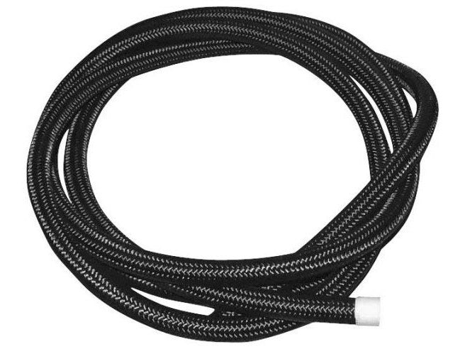3/8in. Black Braided Steel Oil Line - 6 Foot Roll.