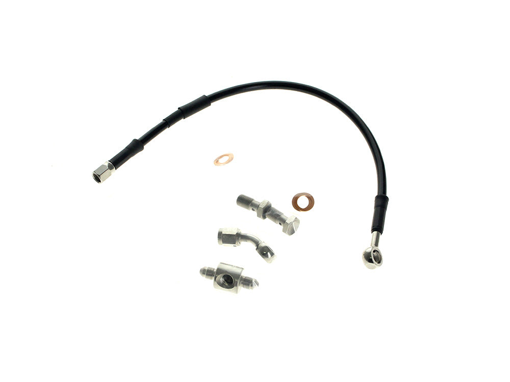 Rear Brake Line - Black. Fits Dyna 1991-1999