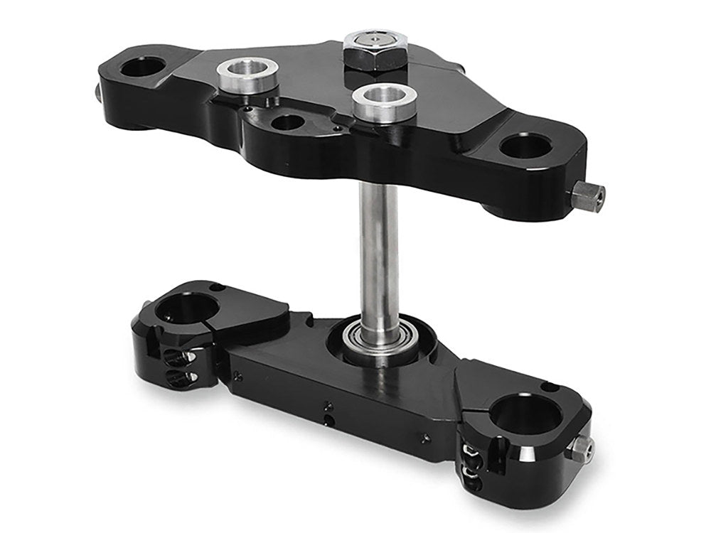 6 Degree X23 Raked Triple Tree Kit - Black. Fits Touring 1997-2013 with 23in. Wheel Upgrade.