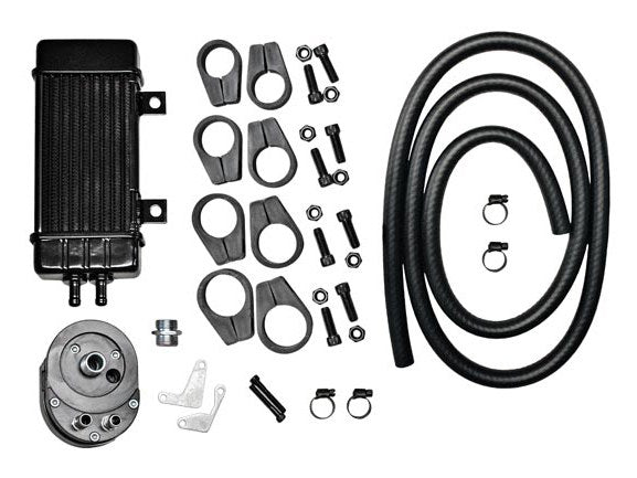 10-Row Vertical Wideline Oil Cooler Kit. Fits Most Big Twin 1984-2017