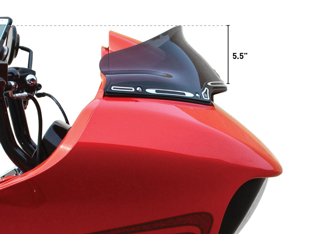 6in. Sports Flare Windshield - Dark Smoke Tint. Fits Road Glide 2015-2023