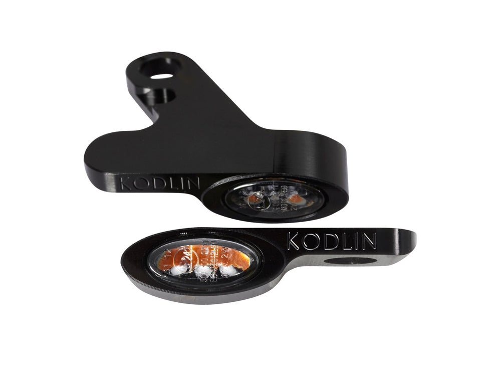Elypse Under Perch DRL Turn Signals - Black. Fits Softail 2015-2024 & Touring 2009-2023 Models with Cable Clutch.