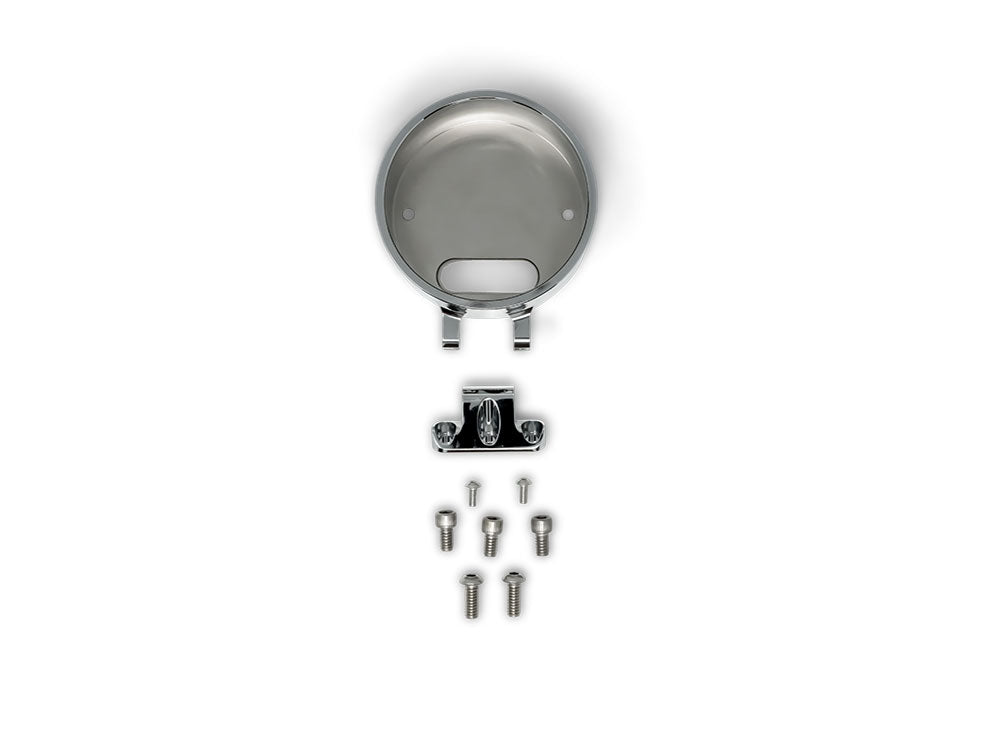 Accent Pro Riser Gauge Housing - Chrome. Fits Low Rider S 2022up & All Softail 2025up.