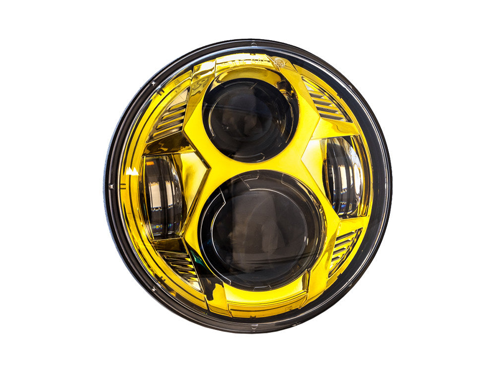 5-3/4in. LED HeadLight - Gold. Fits H-D & Indian Scout Models with 5-3/4in. Headlight.