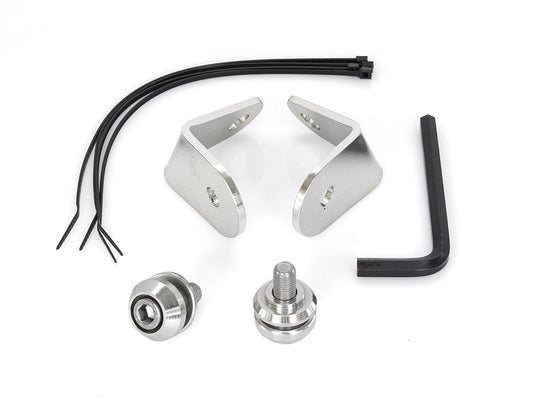 Front Turn Signal Relocation Brackets. Fits FL Softail 1986-2017 With Out Spotlight Bar, with Batwing Fairing.