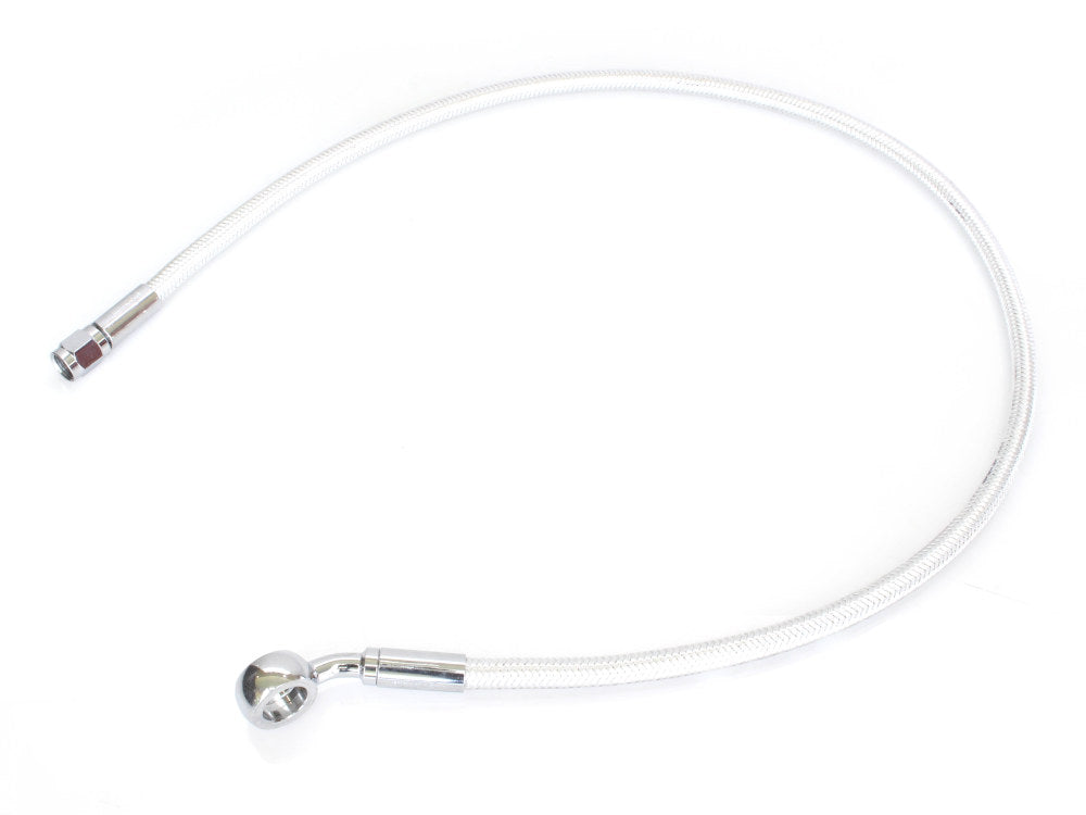 28in. Upper Front Brake Line with 12mm x 35 Degree Banjo - Sterling Chromite.