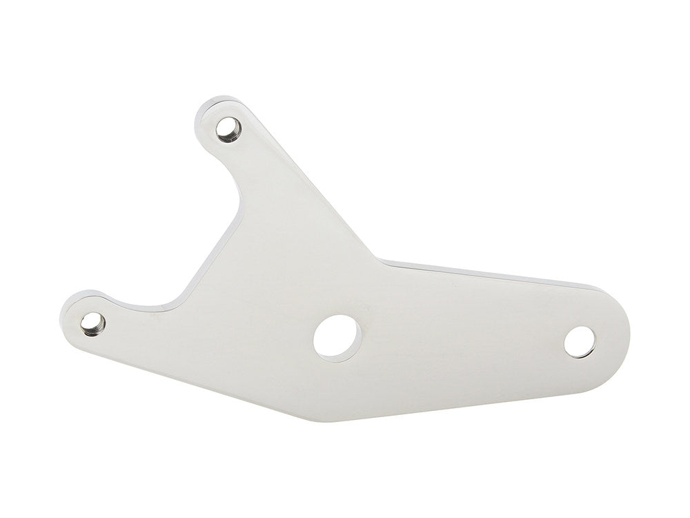 Right Hand Rear Caliper Mount - Polished. Fits 4Spd Big Twin 1973-1983 , 10in. Disc Rotor & when using Performance Machine 125x4R Caliper.