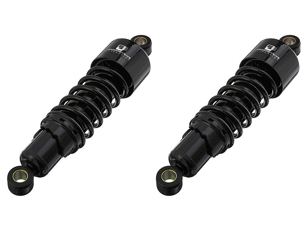 412 Series, 11in. Standard Spring Rate Rear Shock Absorbers - Black. Fits Sportster 2004-2021