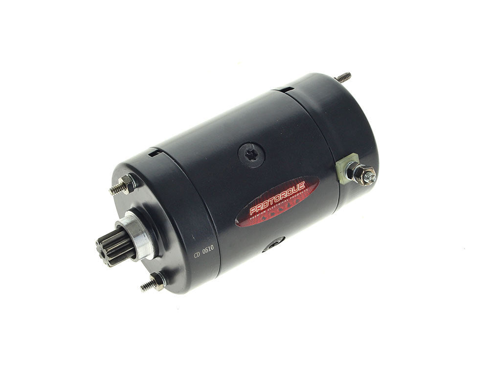 1.0kw Hitachi Starter Motor - Black. Fits Most Big Twin 1970-1988 & Sportster 1974-1976