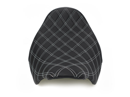 Renegade LS Solo Seat with Dark Grey Double Diamond Lattice Stitch. Fits Most Touring 2008-2024