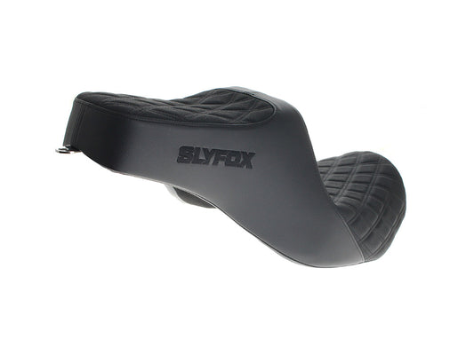 Highnoon Dual Seat with Black Double Diamond Stitch. Fits CVO Touring 2023up, Street Glide & Road Glide 2024up, Touring 2025up