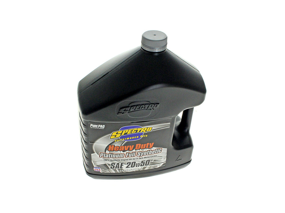 Heavy Duty Platinum Full Synthetic Engine Oil. 20w50 1 Gallon Bottle (3.786ltr). Fits Big Twin 1984up