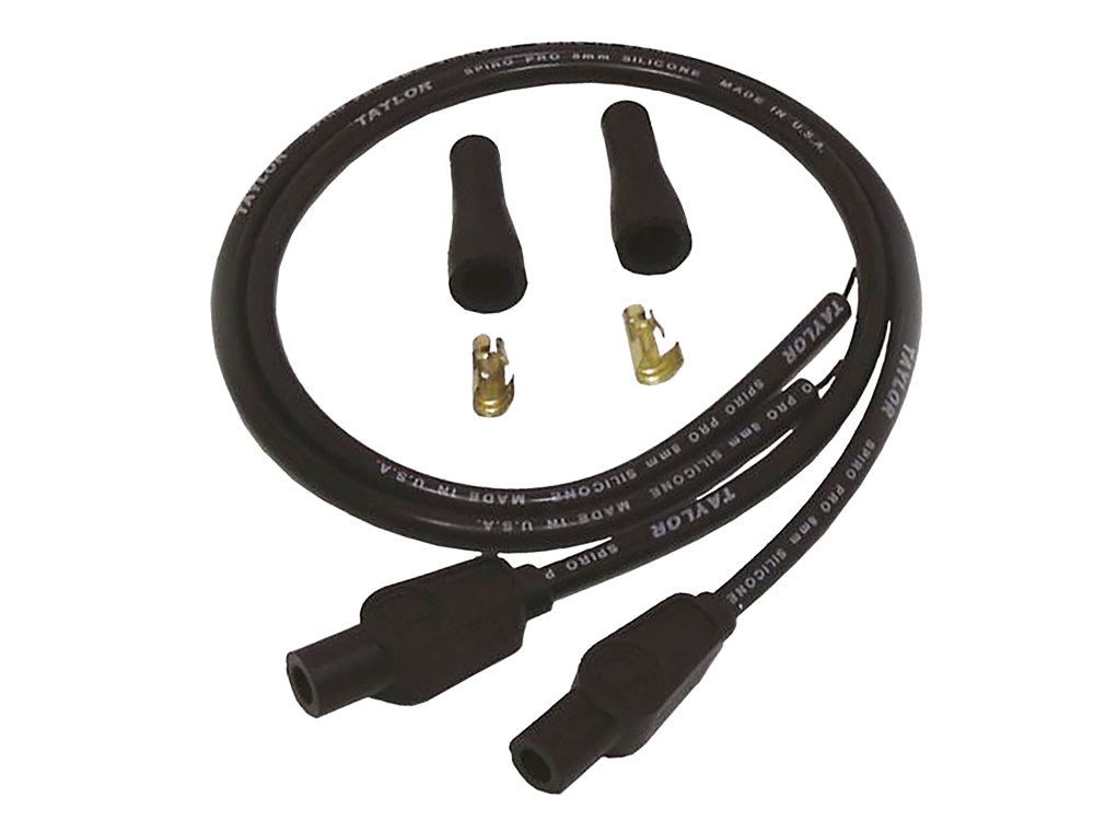 8mm 24in. Universal Spark Plug Wire Set - Black. Fits Evolution Style Engines.