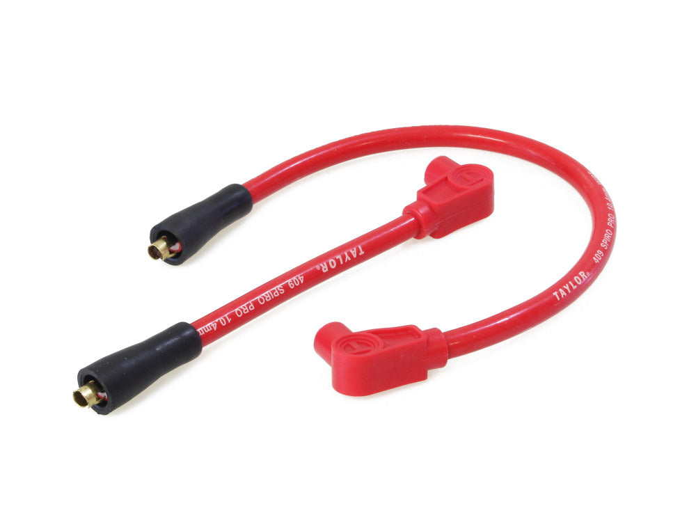10.4mm Spark Plug Wire Set - Red. Fits Softail 1984-1999, Dyna 1991-1998, FL 1965-1979, FX 1965-1985 and Sportster 1965-1985.
