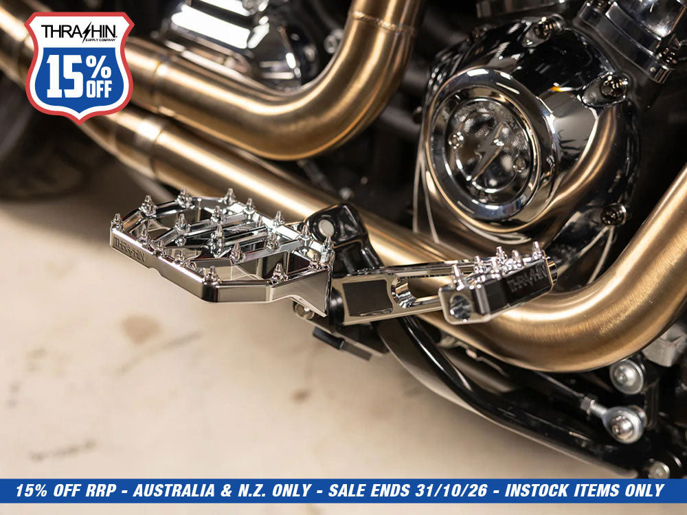 Aggressor Mini Floorboards with HD Male Mount - Chrome
