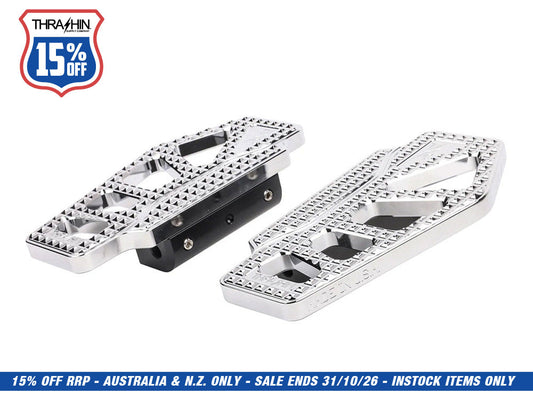 Apex Rear/Passenger Floorboards - Chrome. Fits Touring 1983up.