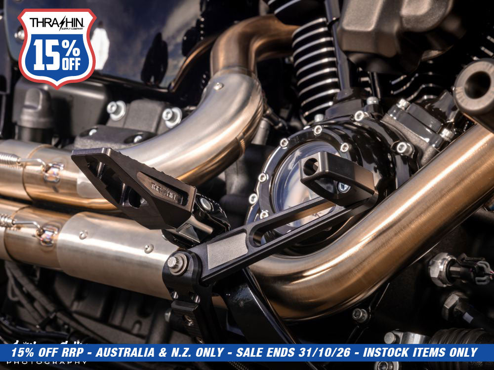 Brake Pedal Arm - Black. Fits Softail 2018up with Mid Controls.