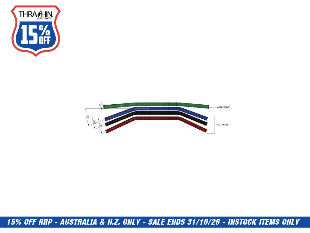 Aggressive Mid Bend Bars - Black