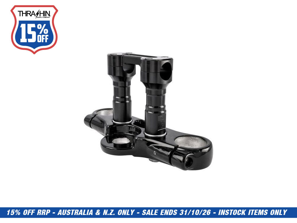 4in. Hole Shot Risers - Black. Fits 1in. Handlebar