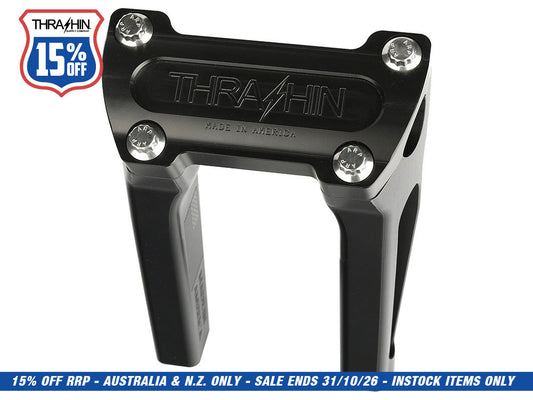 6in. Straight Thrashin Risers - Black. Fits 1in. Handlebar