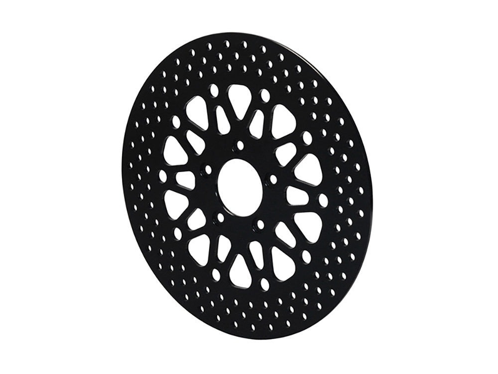 11.5in. Front Disc Rotor - Black Stainless Steel. Fits Big Twin & Sportster 1984-1999.