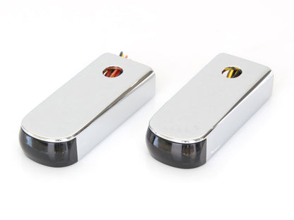 Strut Light Kit with Red Run/Brake & Amber Turn Signal - Chrome. Fits Softail 1984-2017.