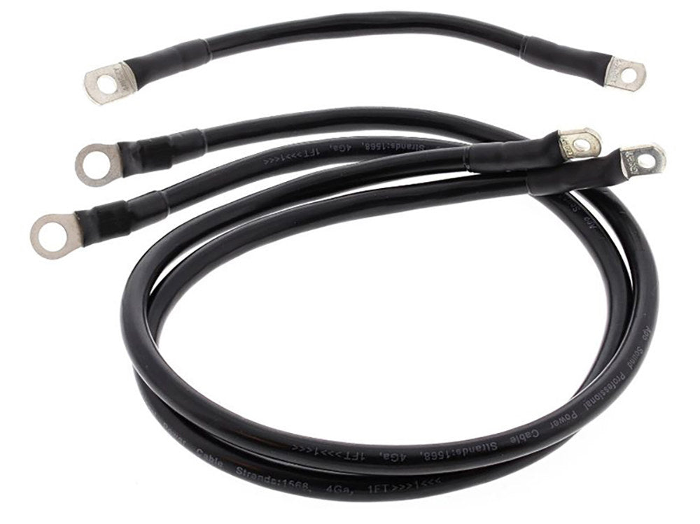 Battery Cable Kit - Black. Fits Touring 1980-1988