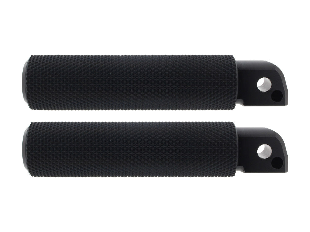 Knurled Fusion Footpegs - Black. Fits Softail 2018up Rear Passenger