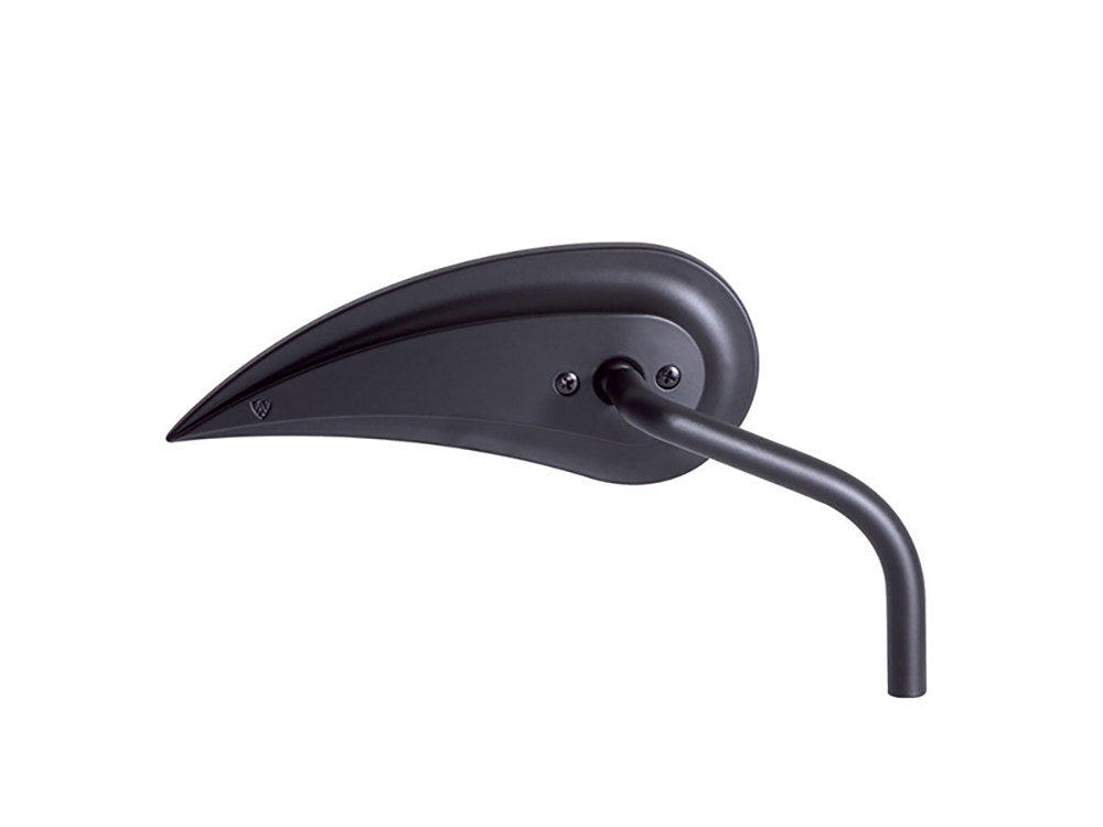 Rad III Teardrop Mirror with Steel Stem - Black. Fits Right.