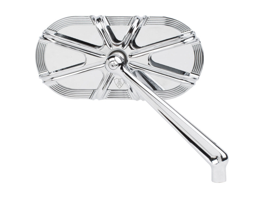10-Gauge Caged Series Mirror - Chrome. Fits Right.