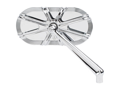 10-Gauge Caged Series Mirror - Chrome. Fits Right.