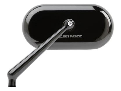 Forged Oval Mirror - Black. Fits Left.