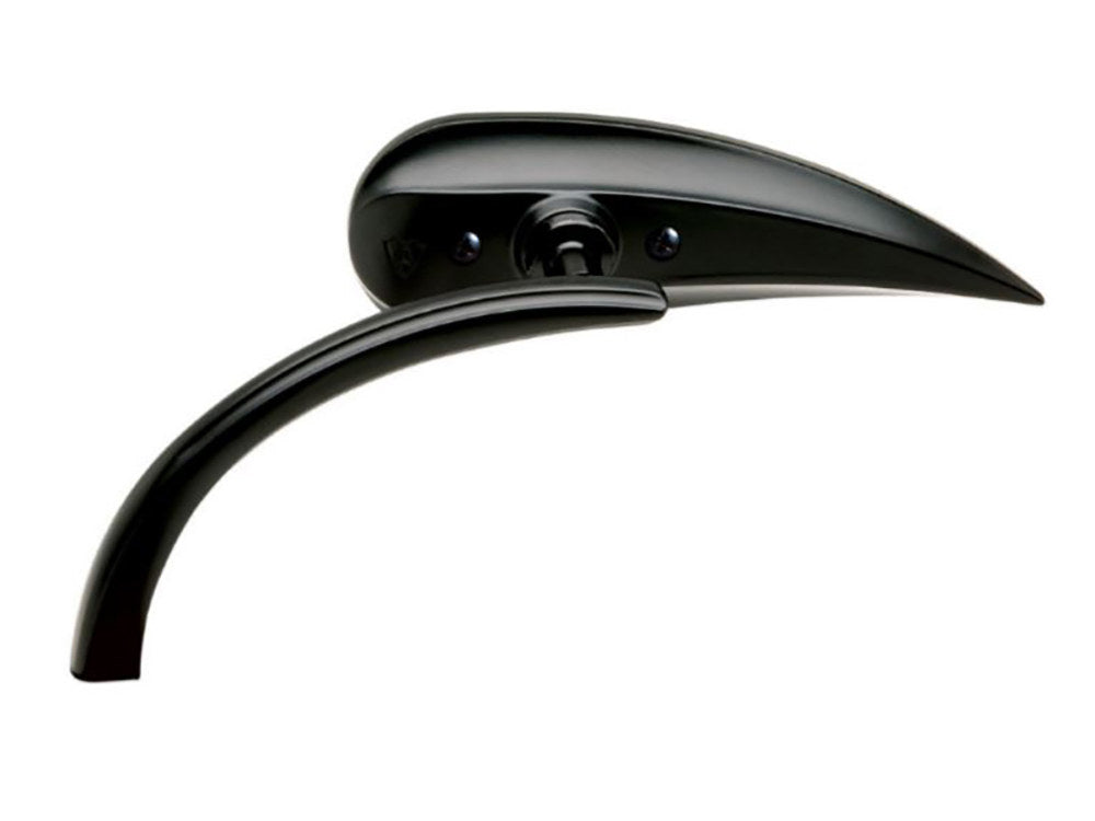 Rad II Teardrop Mirror - Black. Fits Left