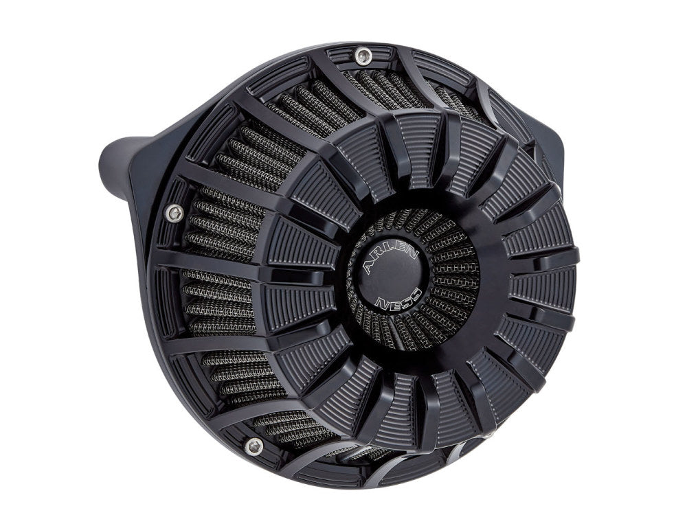 15-Spoke Air Cleaner Kit - Black. Fits Touring 2017-2024 & Softail 2018-2024