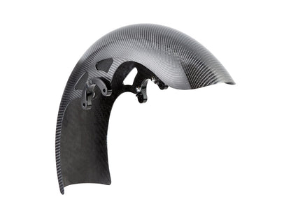 Carbon Wrapper Front Fender. Fits CVO Touring 2023up, Street Glide & Road Glide 2024up & Touring 2025up with 19in. Front Wheel