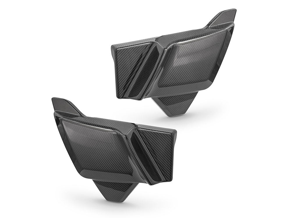 Carbon Side Covers - Gloss Finish. Fits CVO Touring 2023up, Street Glide & Road Glide 2024up, Touring 2025up