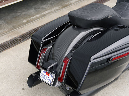 Carbon Rear Light Pods - Gloss Finish. Fits CVO Touring 2023up, Street Glide & Road Glide 2024up, Touring 2025up