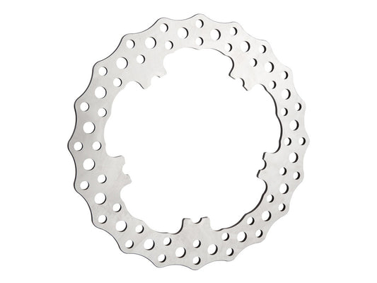 11.8in. Front Jagged Disc Rotor - Stainless Steel. Fits V-Rod & Dyna 2006-2017 Models with OEM Cast Wheel.