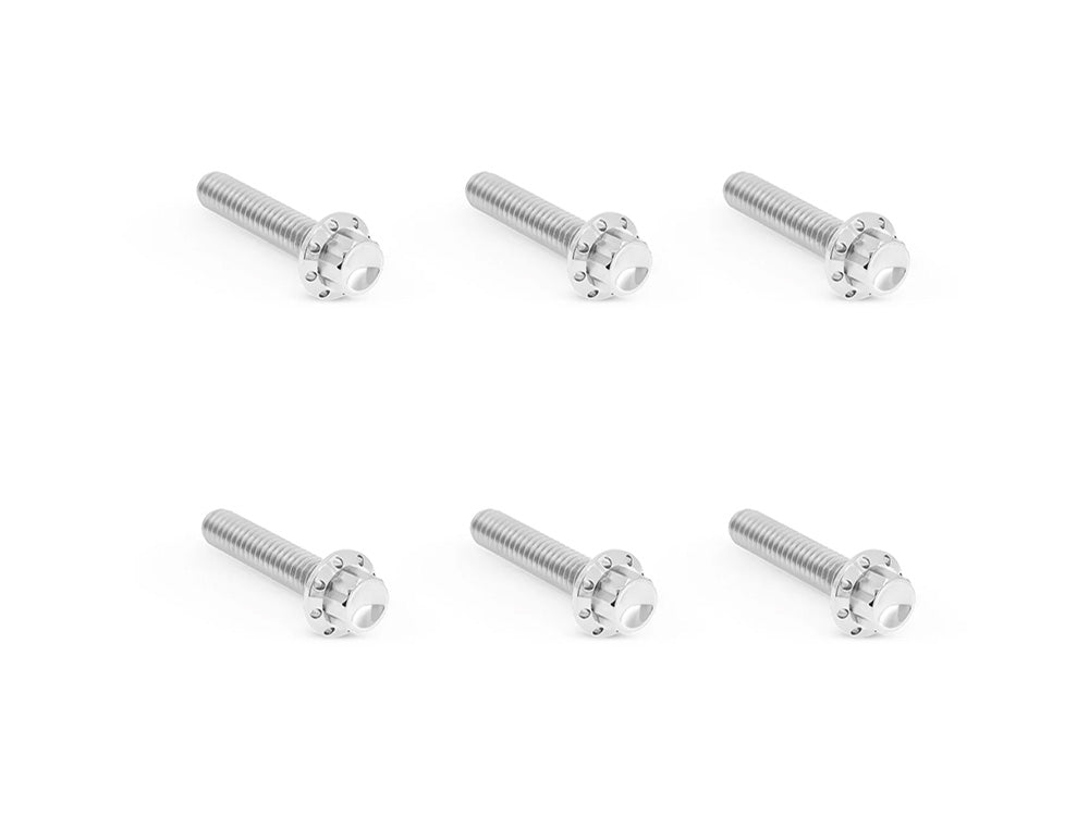 Titanium 12-Point Transmission Side Cover Bolt Kit - Polished. Fits Touring 2024up & Softail 2025up
