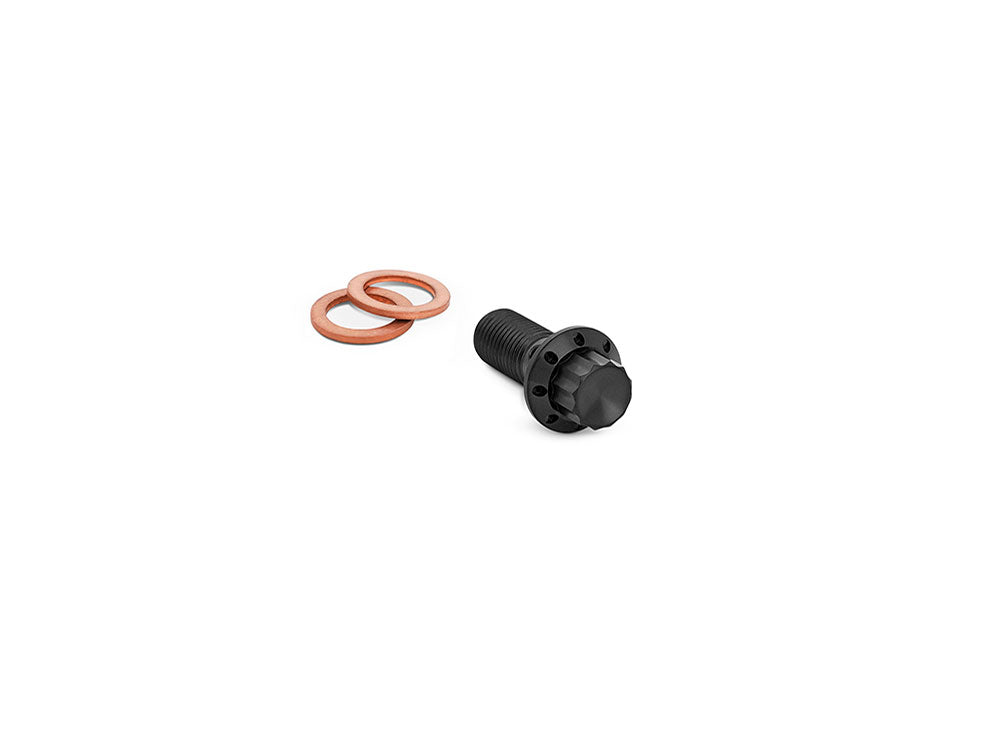 Titanium 12-Point 3/8in. Banjo Bolt - Black